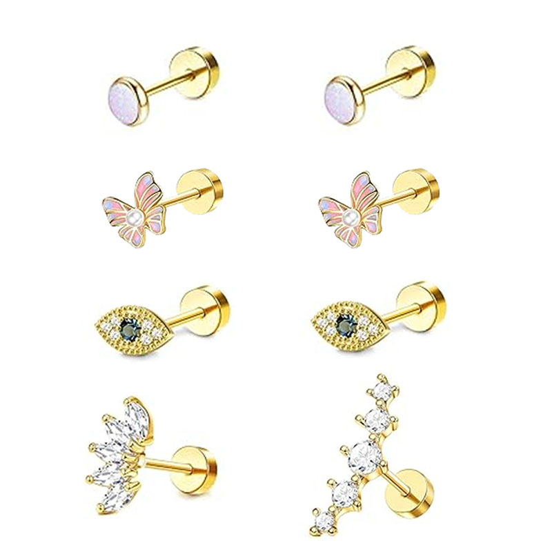 Tragus Flat Back - A stylish set of flat back