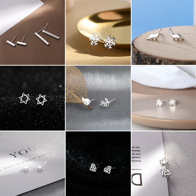 Body Jewelry Hypoallergenic - 925 Silver Needles Simple Mini Stud