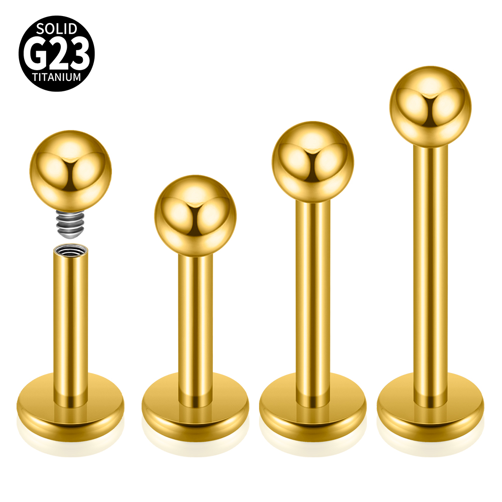 Body Jewelry Internally Threaded - 1-10pcs Minimalist Titanium Gold Ball Internal