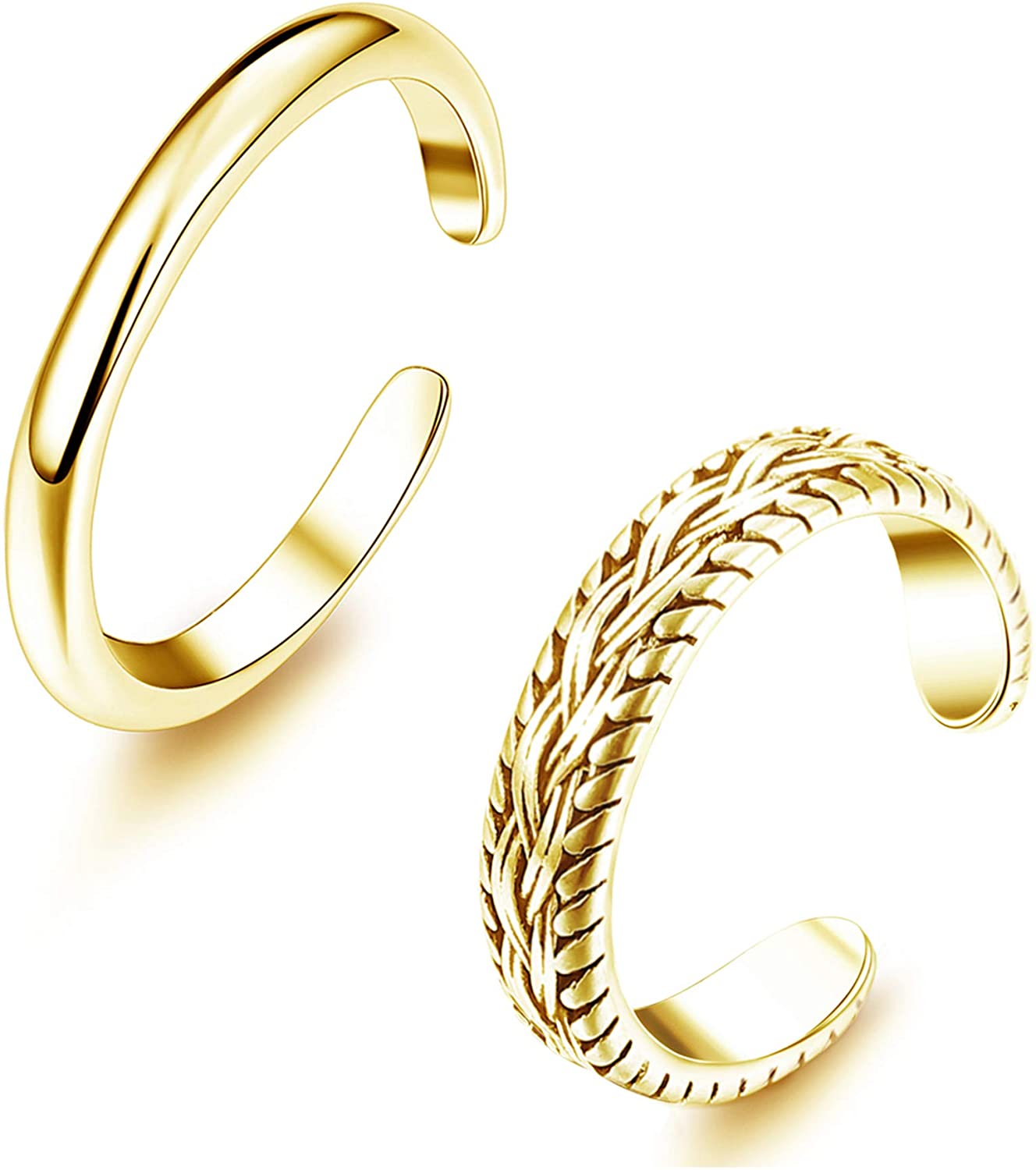 Body Jewelry Lot - 2 PCS Stainless Steel Toe Ring