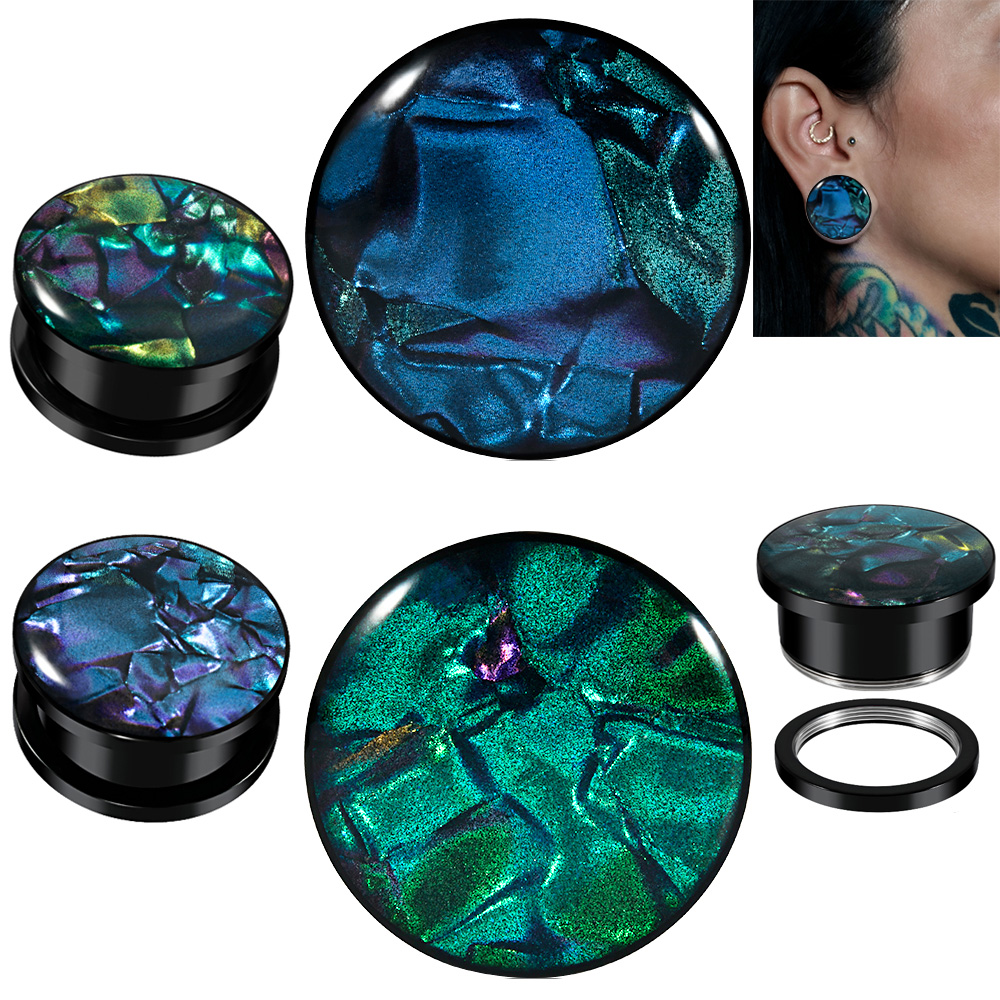 1PC Stainless Steel Mix Colors - مراجعة Body Jewelry Ear Plugs وسعره