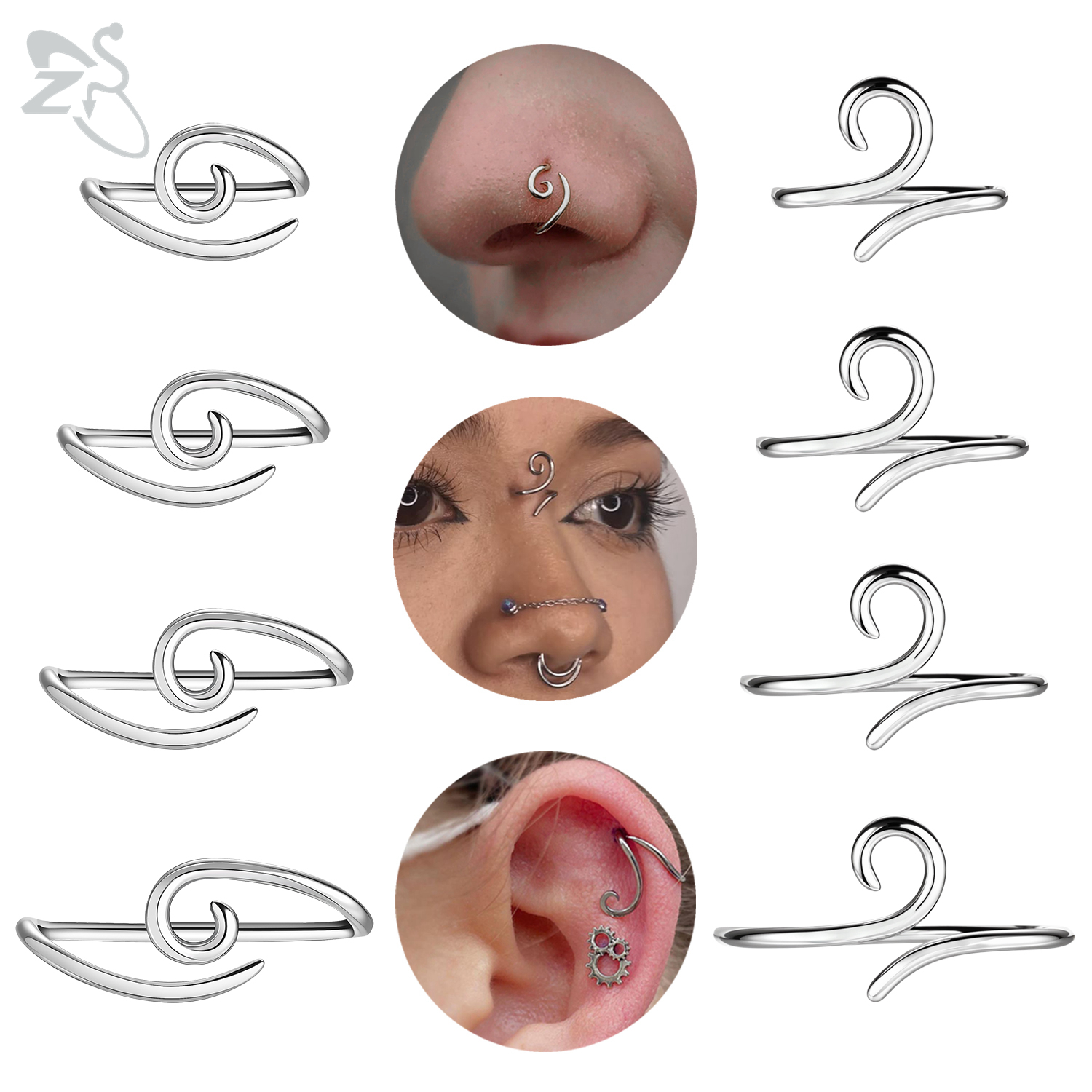 ZS 1 PC 16G 925 Sterling Silve - مراجعة Body Jewelry Hypoallergenic وسعره