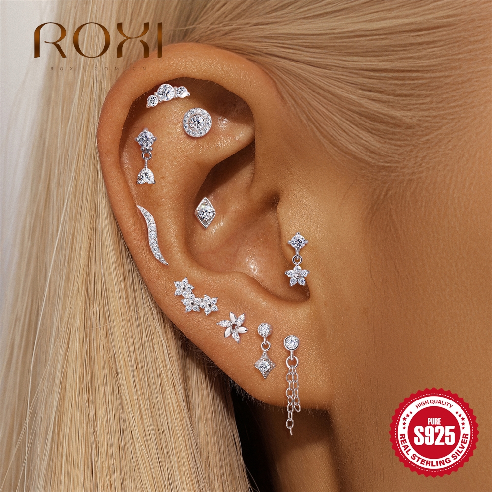 ROXI Moissanite 925 Sterling S - مراجعة Tragus Flat Back وسعره