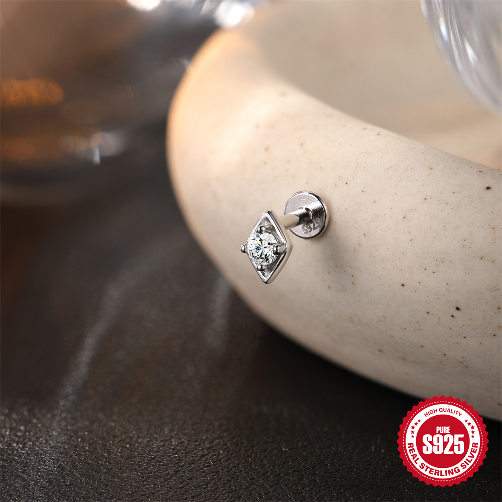 ROXI Moissanite 925 Sterling S - مراجعة Tragus Flat Back وسعره