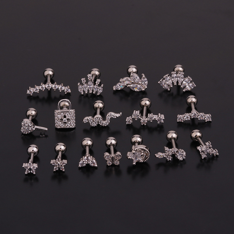 16G Stainless Steel Floral/Sna - مراجعة Body Jewelry Hypoallergenic وسعره