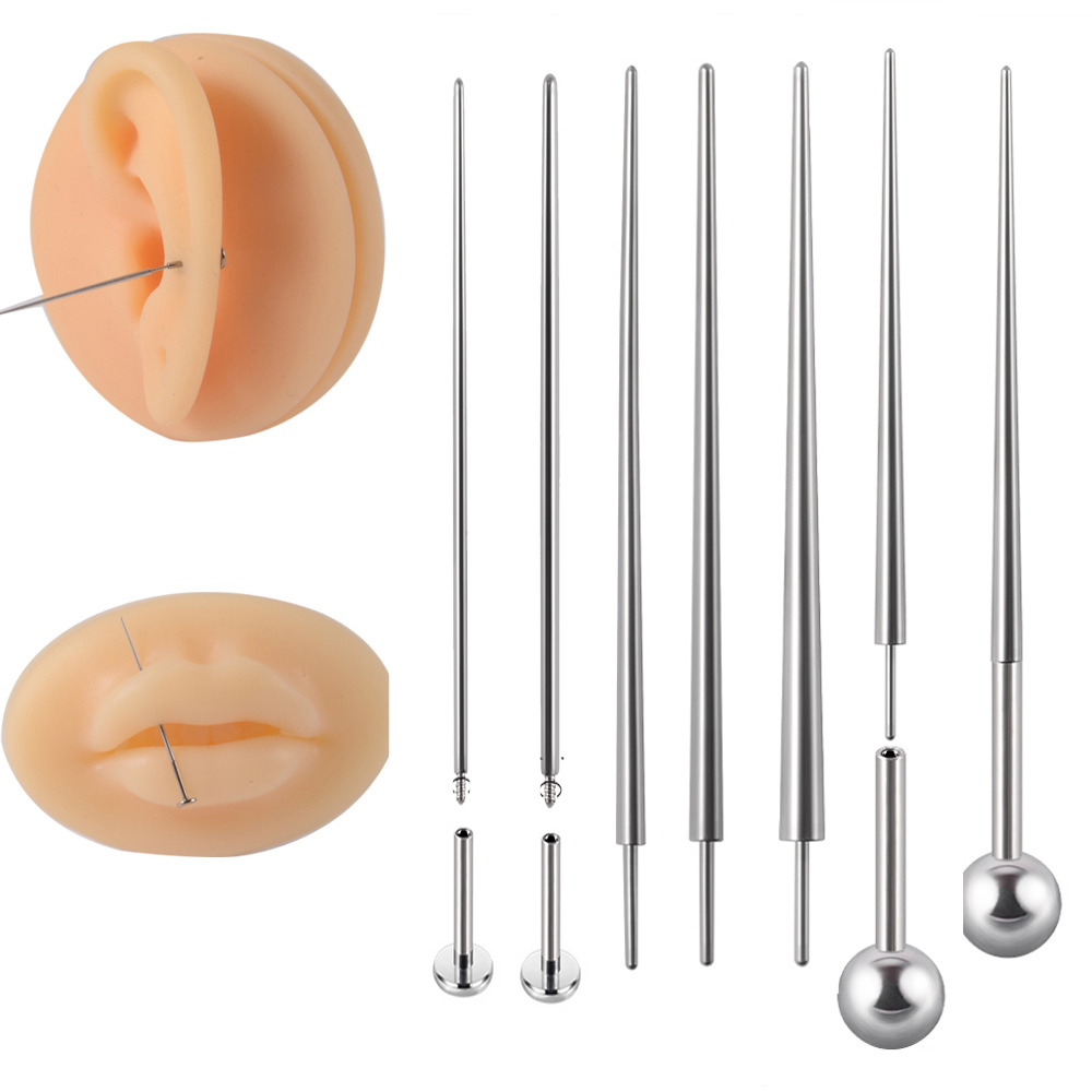 2 pcs Stainless Steel Piercing - مراجعة Body Jewelry Threadless وسعره