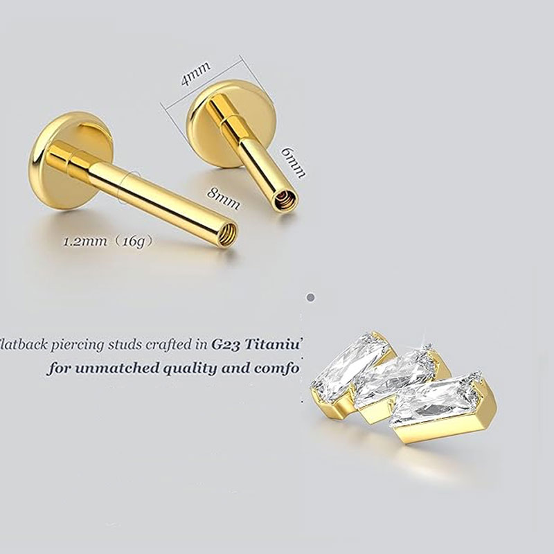 2pcs F136 G23 Titanium Cartila - مراجعة Body Jewelry Threadless وسعره