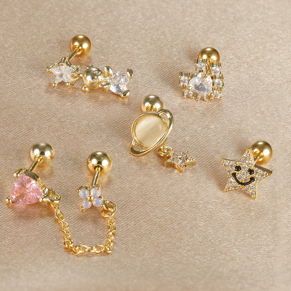 1pc Cartilage Ear Piercing Ear - مراجعة Body Jewelry Flat Back وسعره