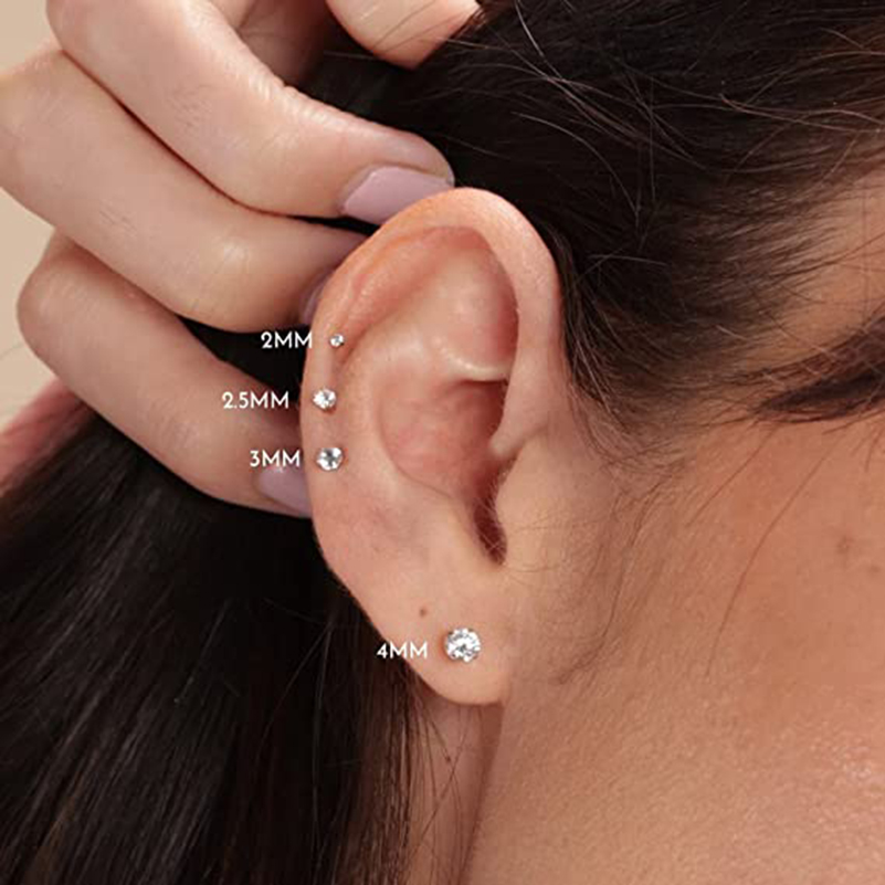 20G Flat Back Threadless Earri - مراجعة Body Jewelry Threadless وسعره