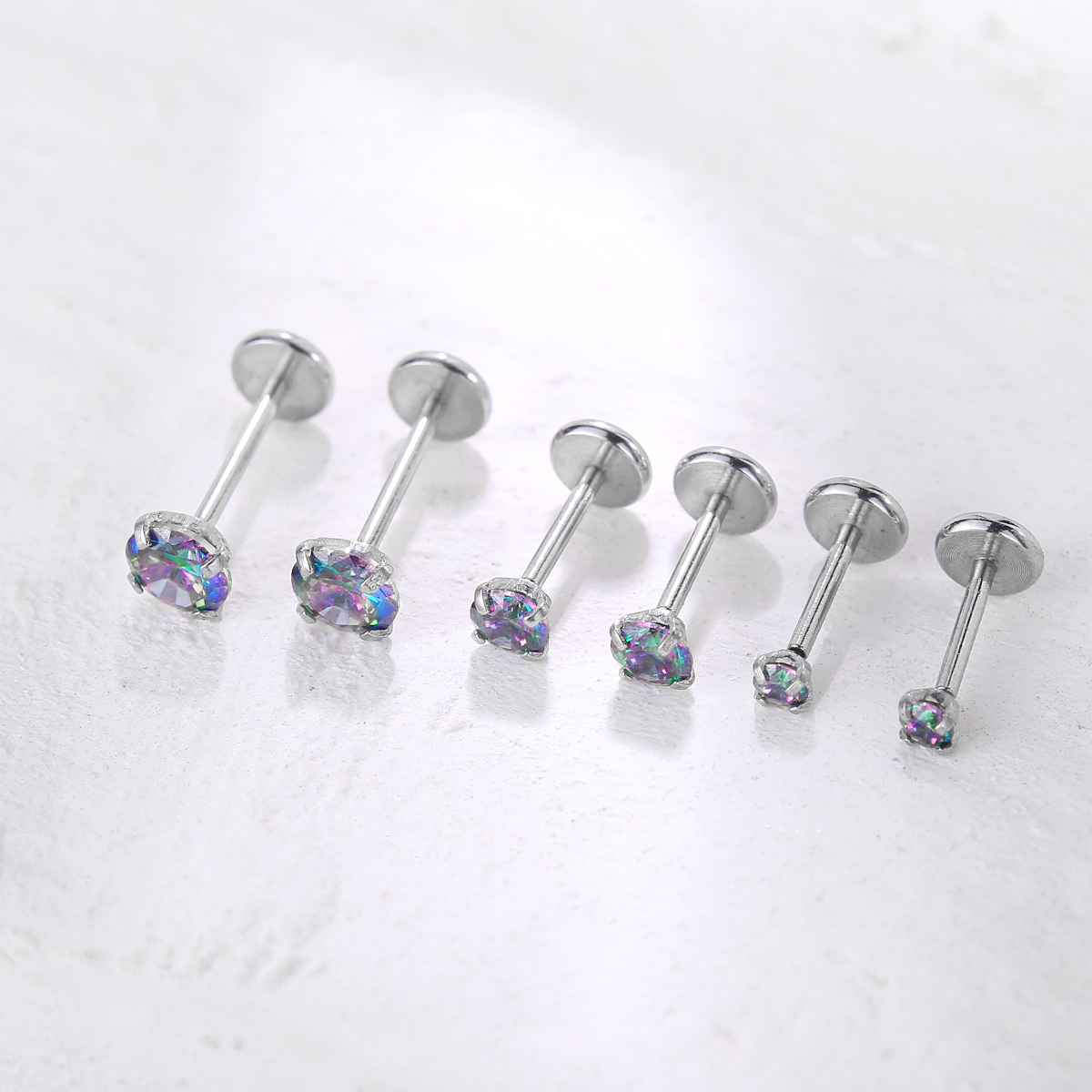 20G Flat Back Threadless Earri - مراجعة Body Jewelry Threadless وسعره
