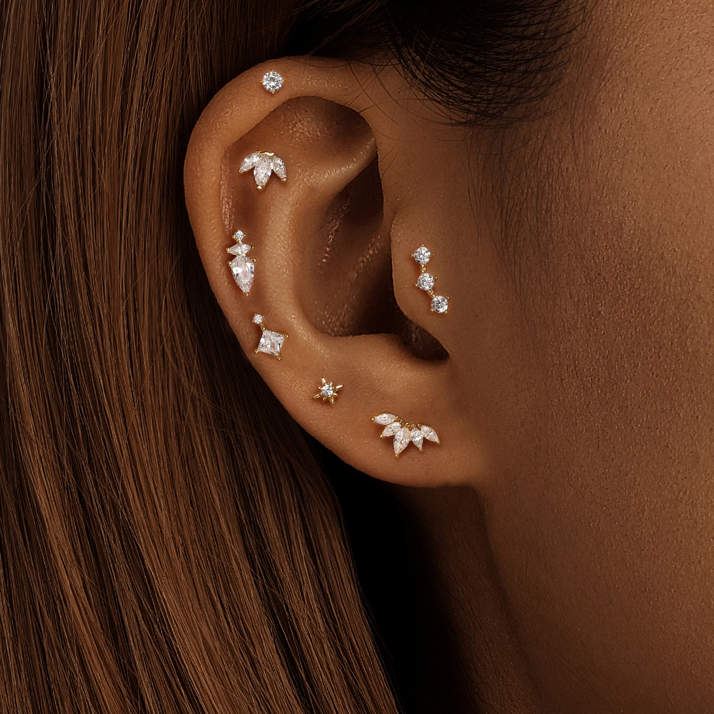 AIDE Heart Round Ball Flat Hel - مراجعة Tragus Flat Back وسعره