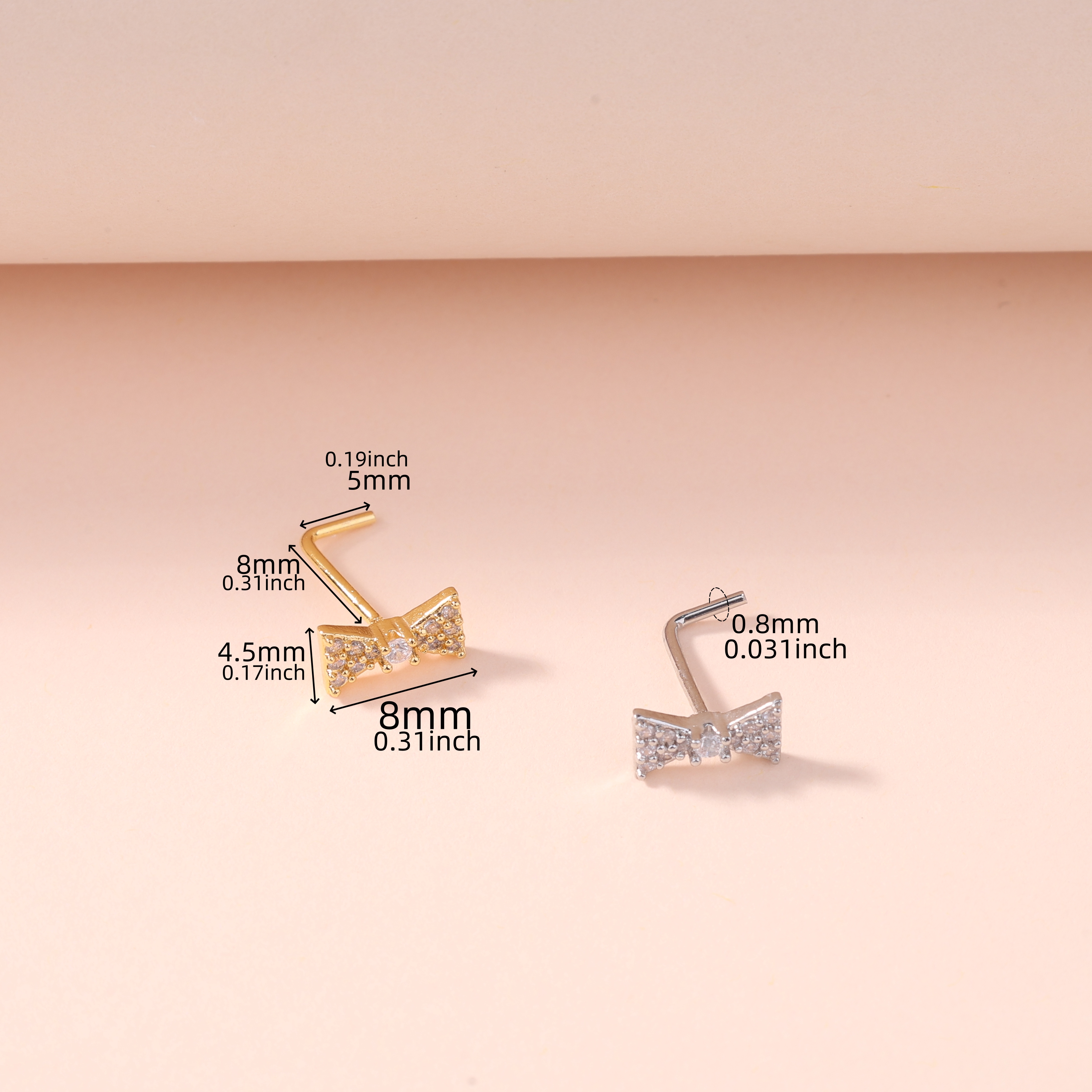 1Pcs Nose Stud Rings L Screw S - مراجعة Body Jewelry And Piercing وسعره