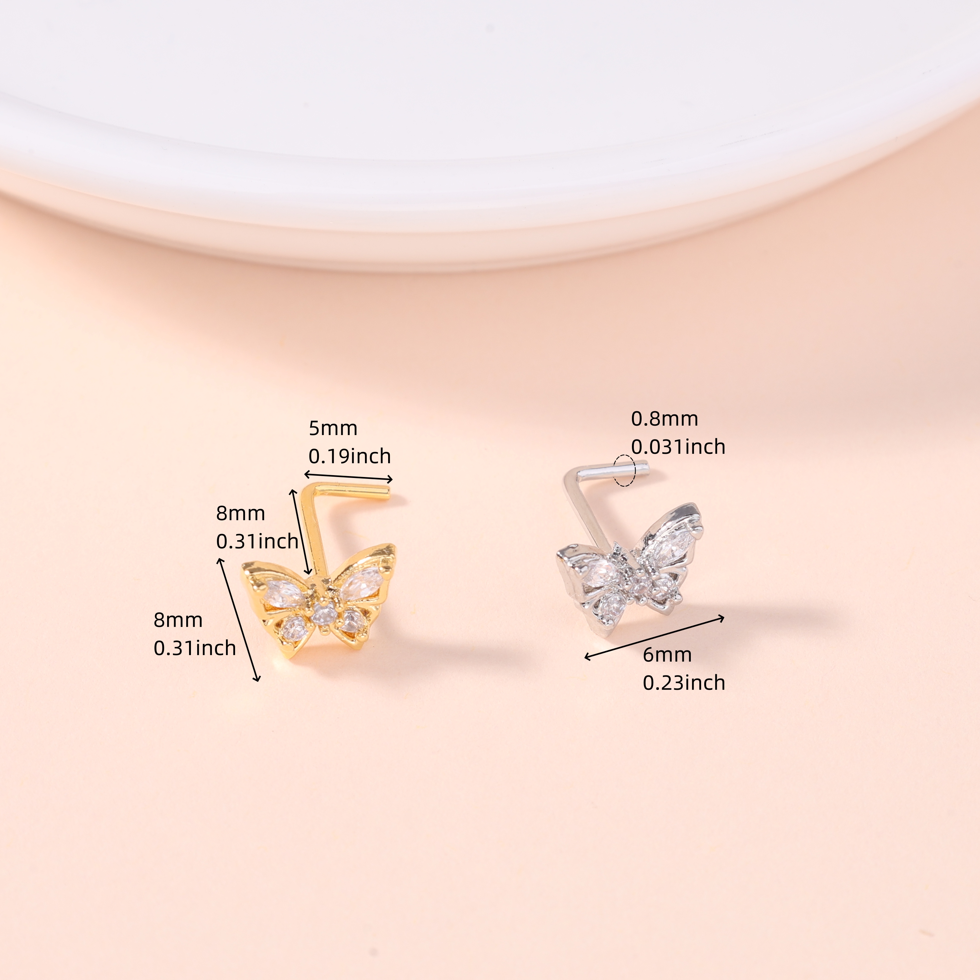 1Pcs Nose Stud Rings L Screw S - مراجعة Body Jewelry And Piercing وسعره
