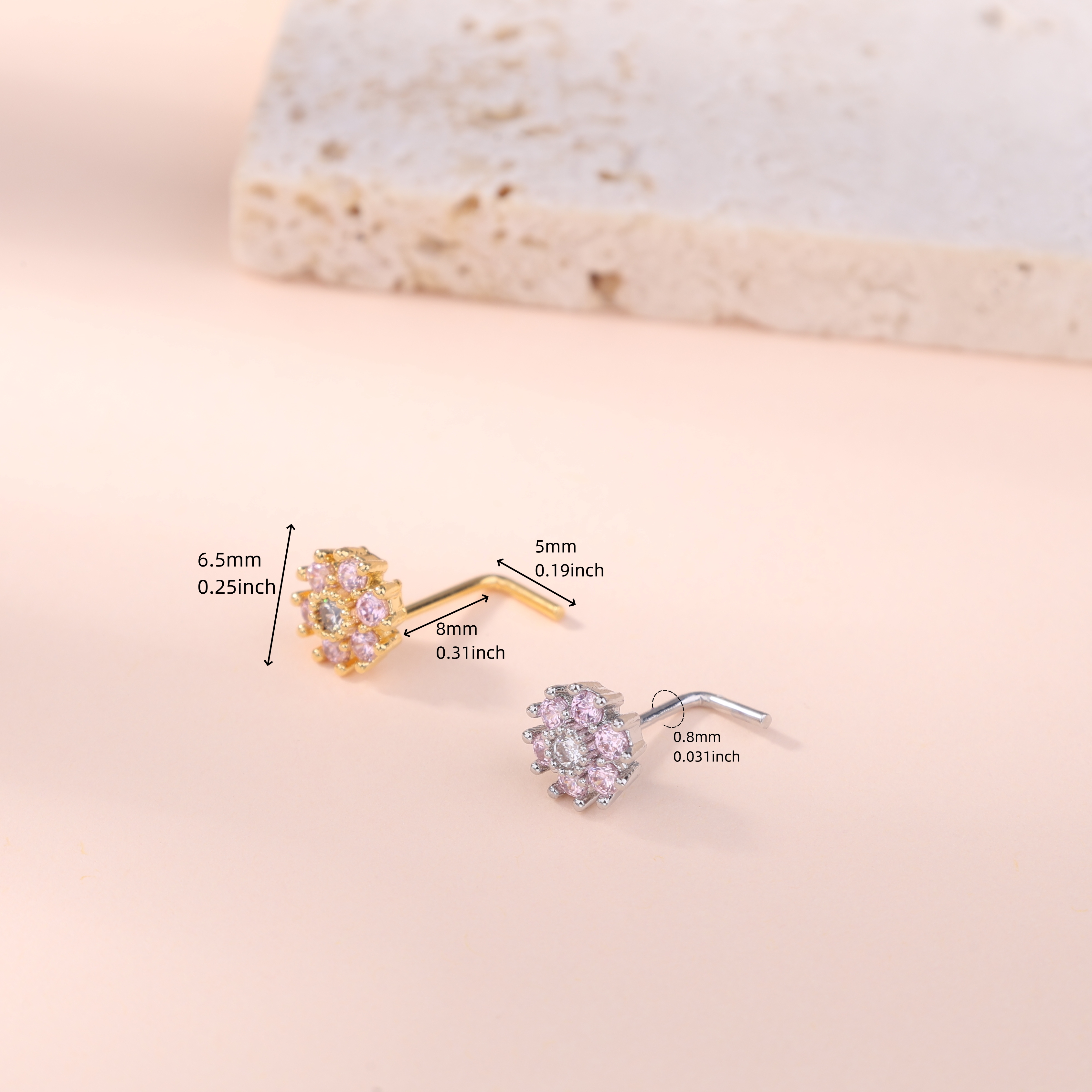 1Pcs Nose Stud Rings L Screw S - مراجعة Body Jewelry And Piercing وسعره
