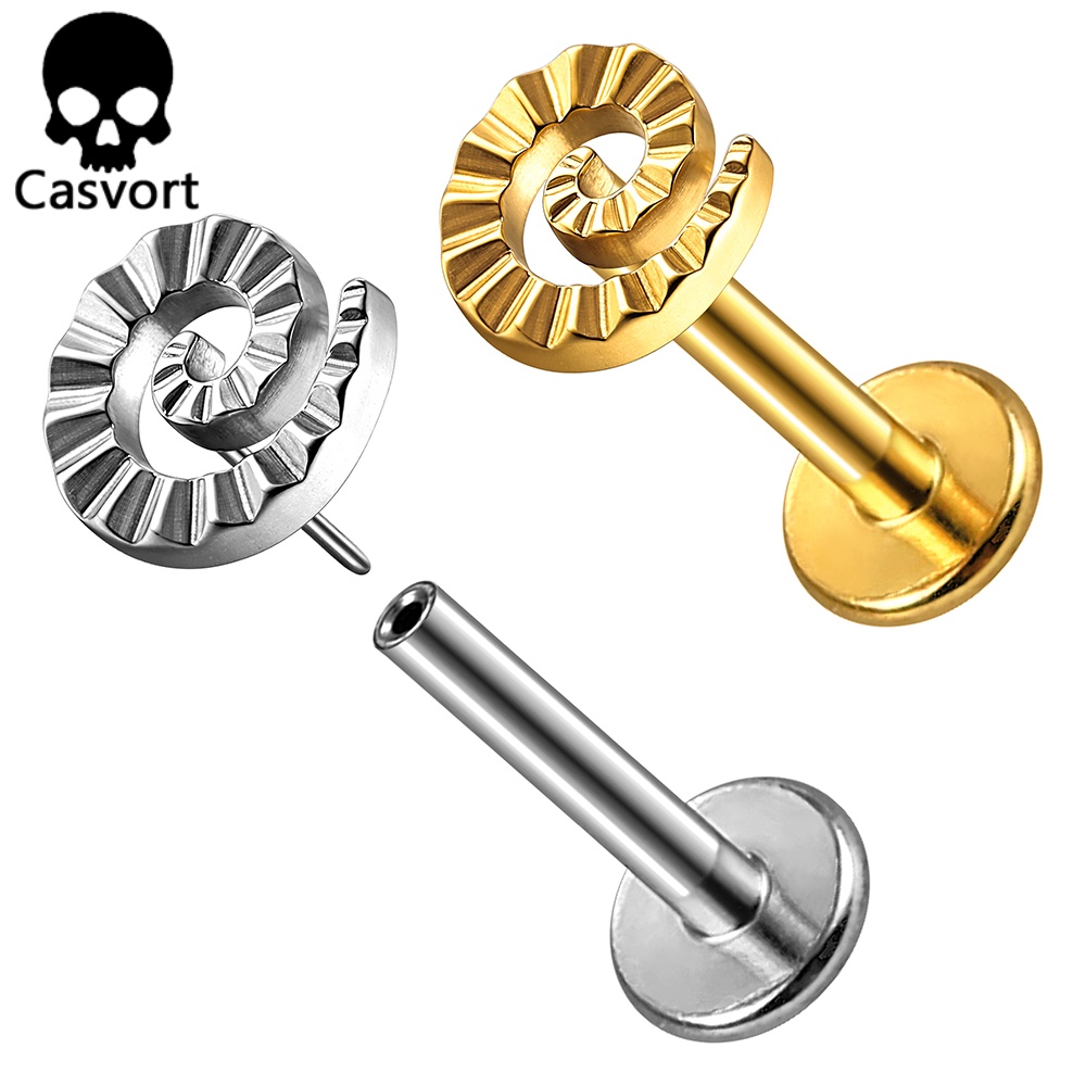 Casvort 1PC ASTM F136 Titanium - مراجعة Body Jewelry Threadless وسعره