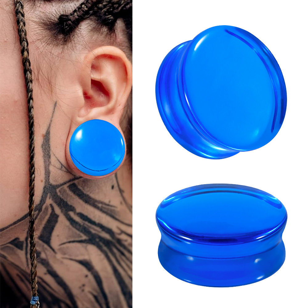 1/2/22PCS Glass&Stone Round Ea - مراجعة Body Jewelry Ear Plugs وسعره