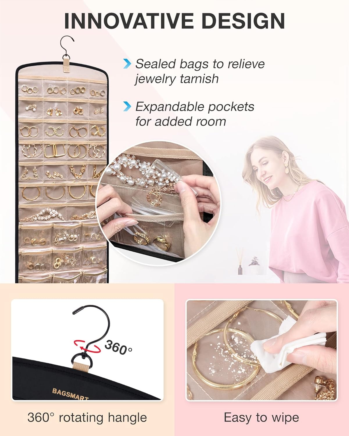 Hanging Jewelry Organizer Stan - مراجعة Body Jewelry Display وسعره