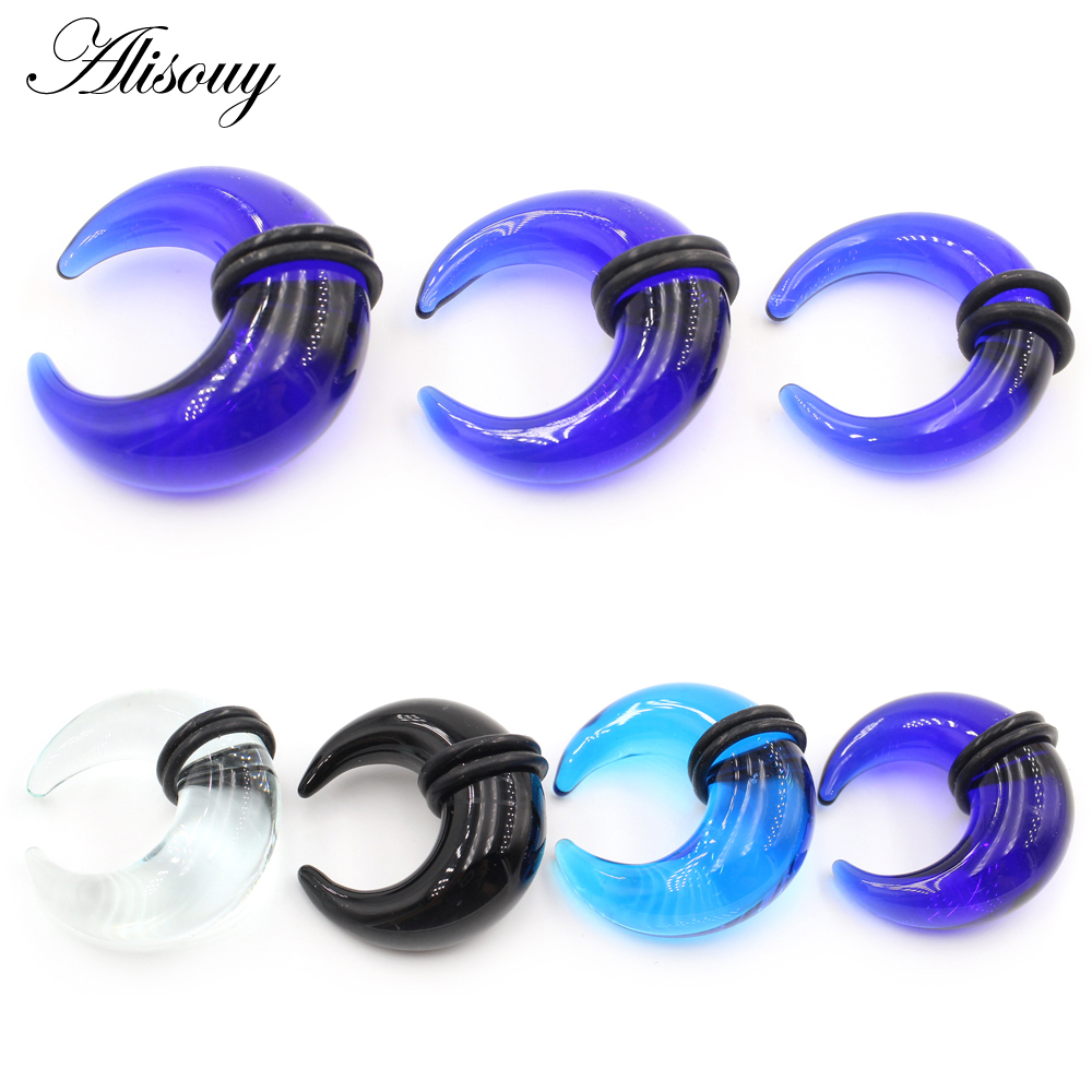 Alisouy 2PCS C Shape Buffalo H - مراجعة Body Jewelry Ear Plugs وسعره