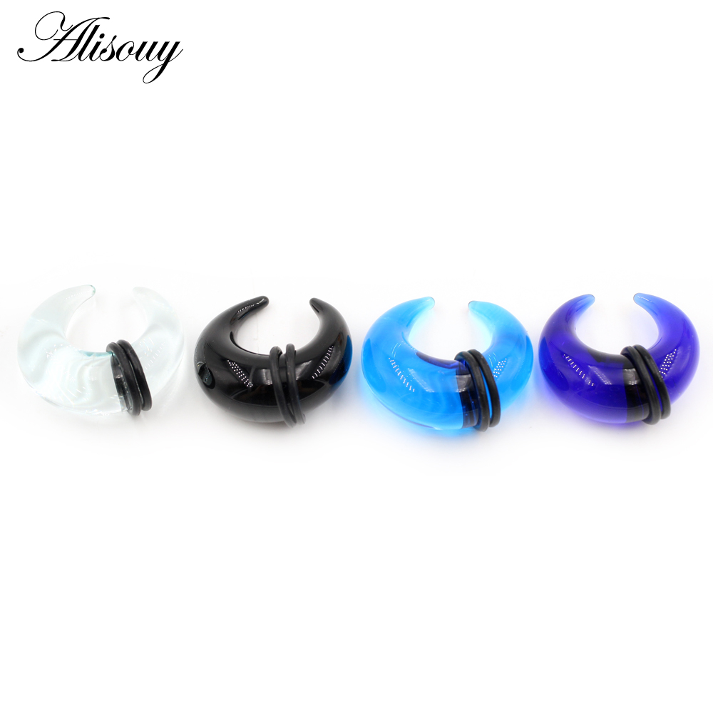 Alisouy 2PCS C Shape Buffalo H - مراجعة Body Jewelry Ear Plugs وسعره