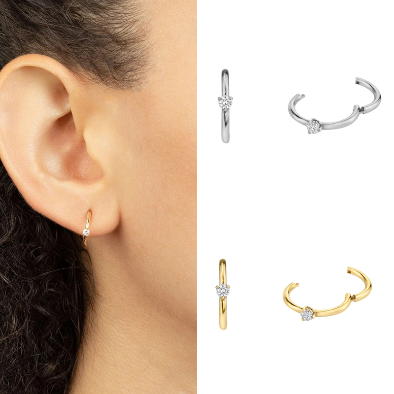 CRMYA Gold Silver Color Circle - مراجعة Conch Earring Hoop وسعره