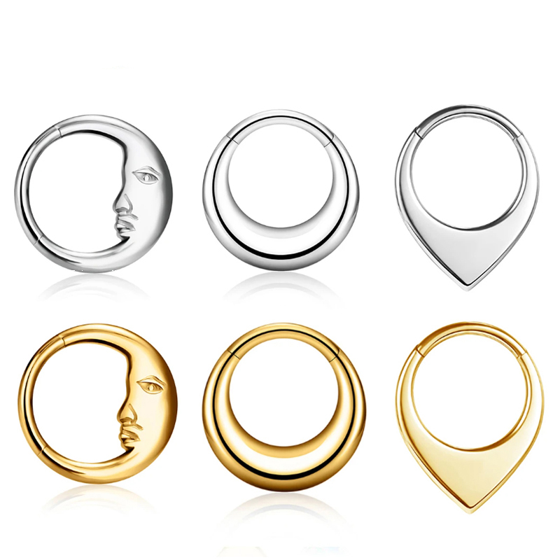 1PC ASTM F136 G23 Titanium Got - مراجعة Conch Earring Hoop وسعره