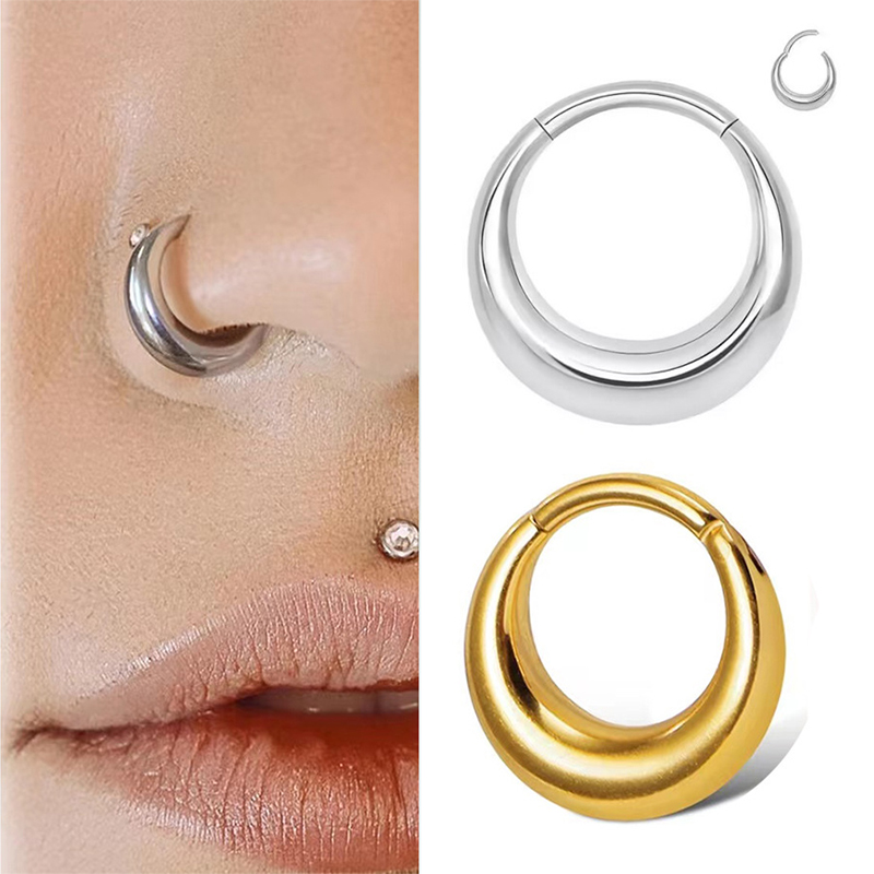1PC ASTM F136 G23 Titanium Got - مراجعة Conch Earring Hoop وسعره