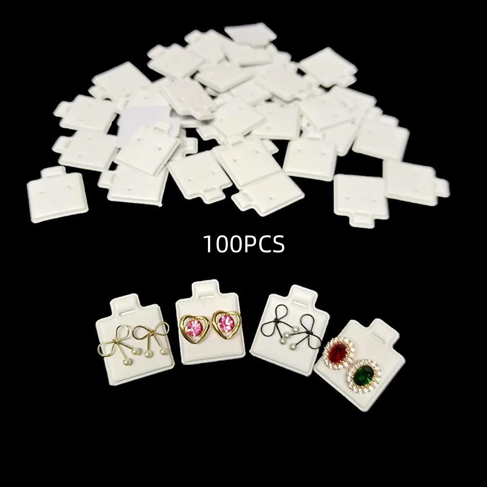100Pcs White Earring Display C - مراجعة Body Jewelry Display وسعره
