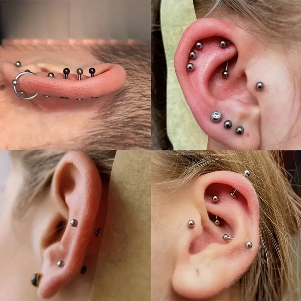10pcs G23 Titanium Internally  - مراجعة Body Jewelry Internally Threaded وسعره