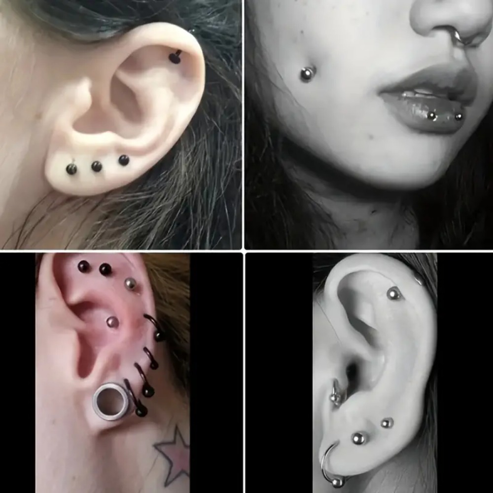 10pcs G23 Titanium Internally  - مراجعة Body Jewelry Internally Threaded وسعره