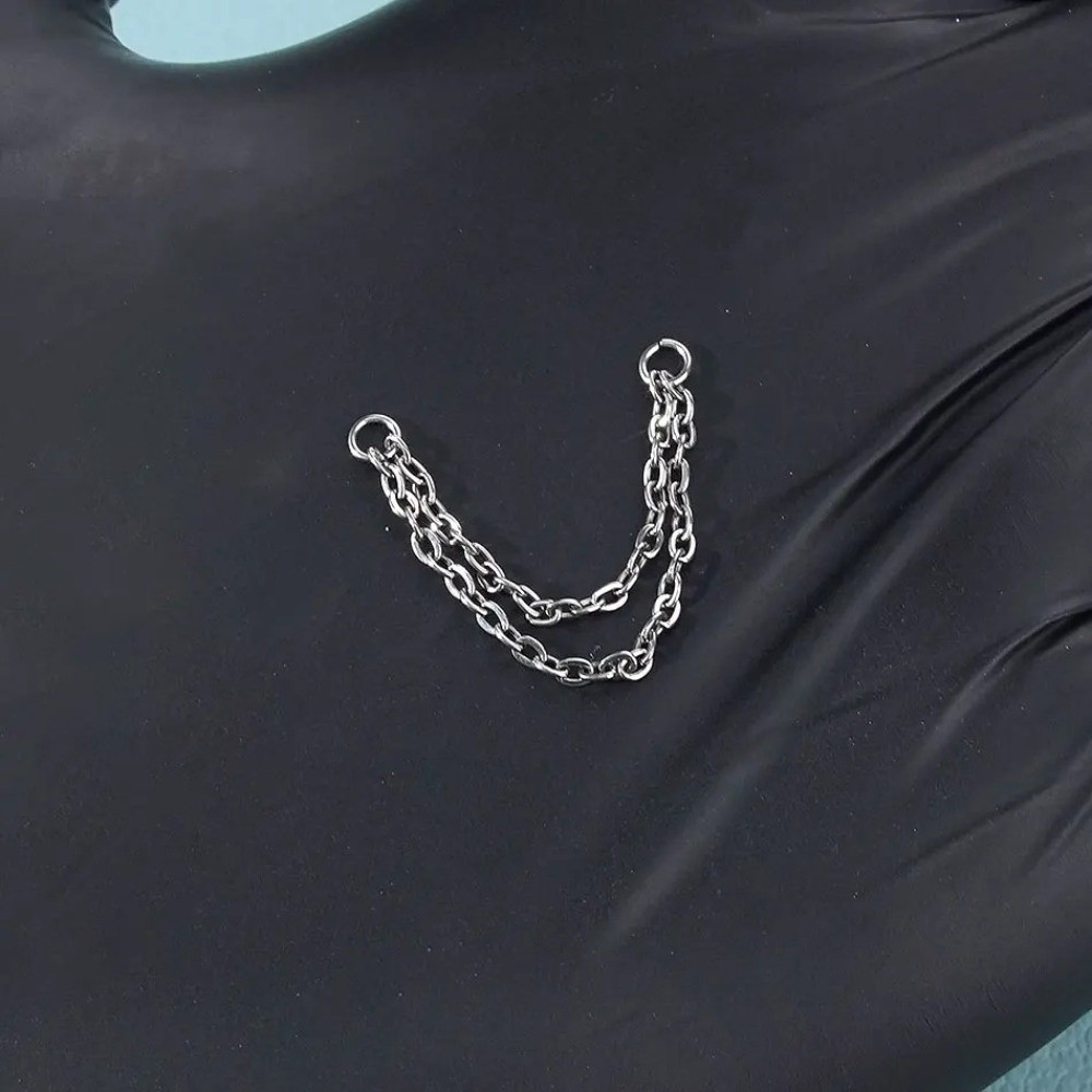 Titanium Nose Chain Double Cha - مراجعة Body Jewelry And Piercing وسعره