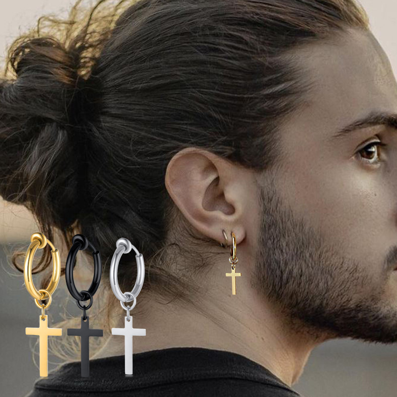 Cross Earrings Mens, Huggie Ho - مراجعة Conch Earring Hoop وسعره