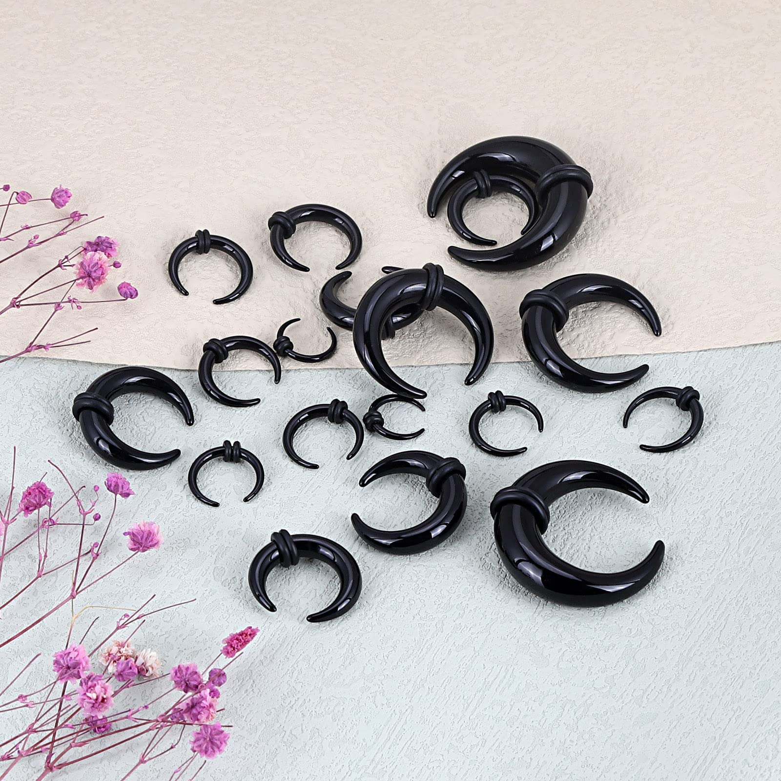 18Pcs Acrylic Septum Pincher T - مراجعة Body Jewelry Ear Plugs وسعره