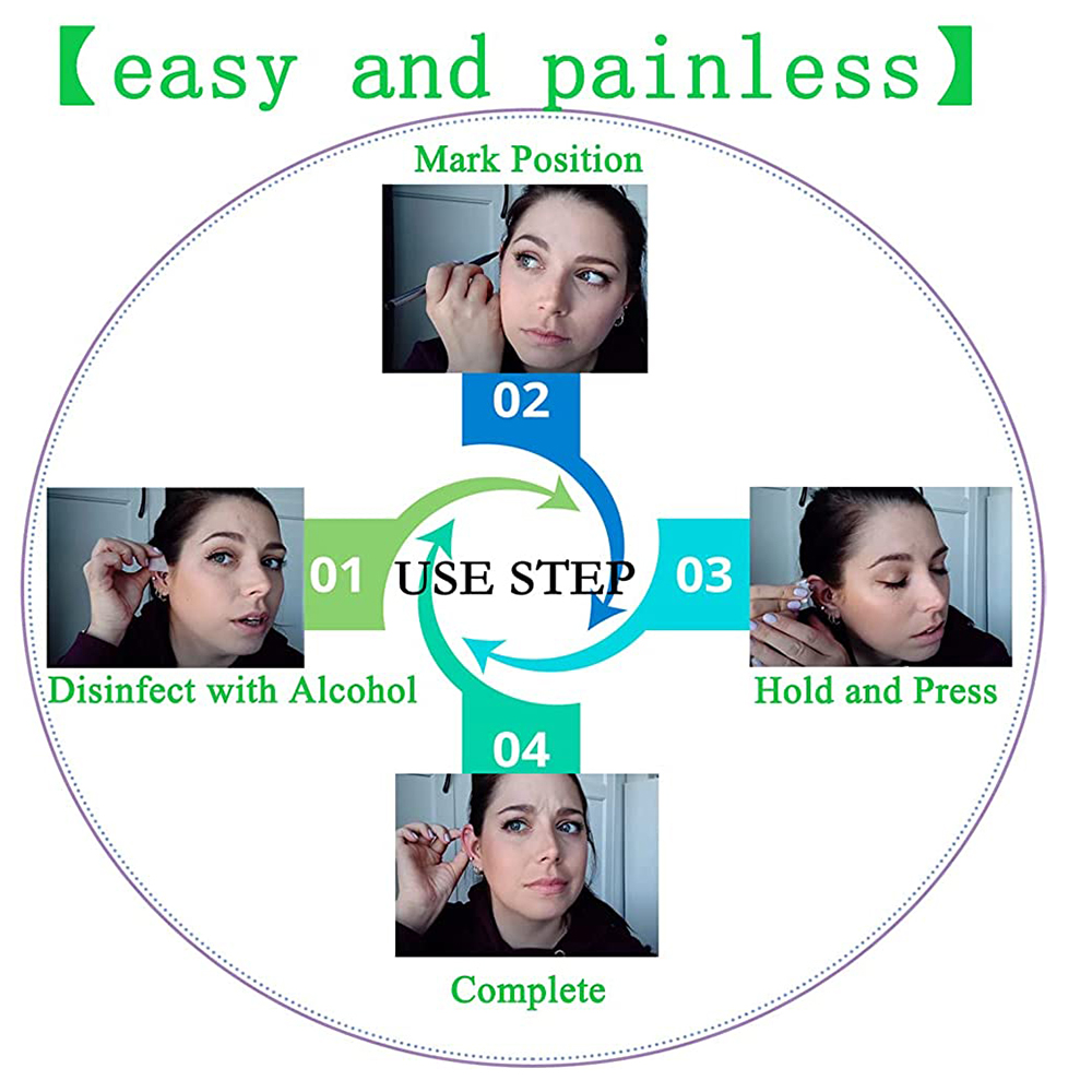 1-20Pcs/set Ear Piercing Gun D - مراجعة Body Jewelry Ear Plugs وسعره