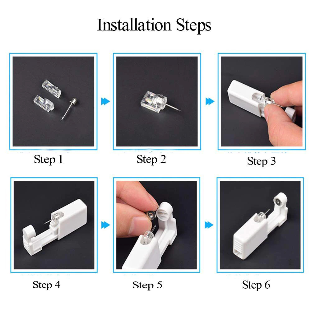 1-20Pcs/set Ear Piercing Gun D - مراجعة Body Jewelry Ear Plugs وسعره