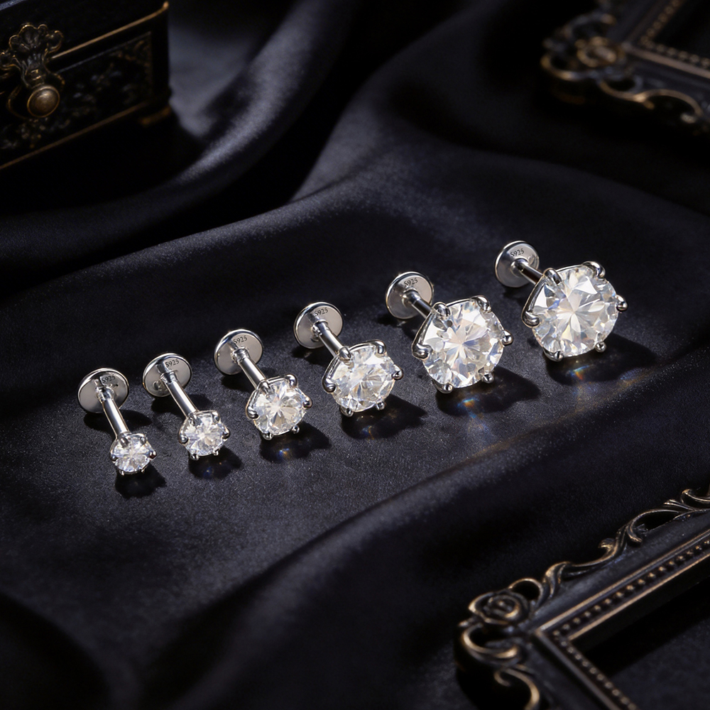 Aide S925 Sterling Silver 6 Si - مراجعة Body Jewelry Flat Back وسعره