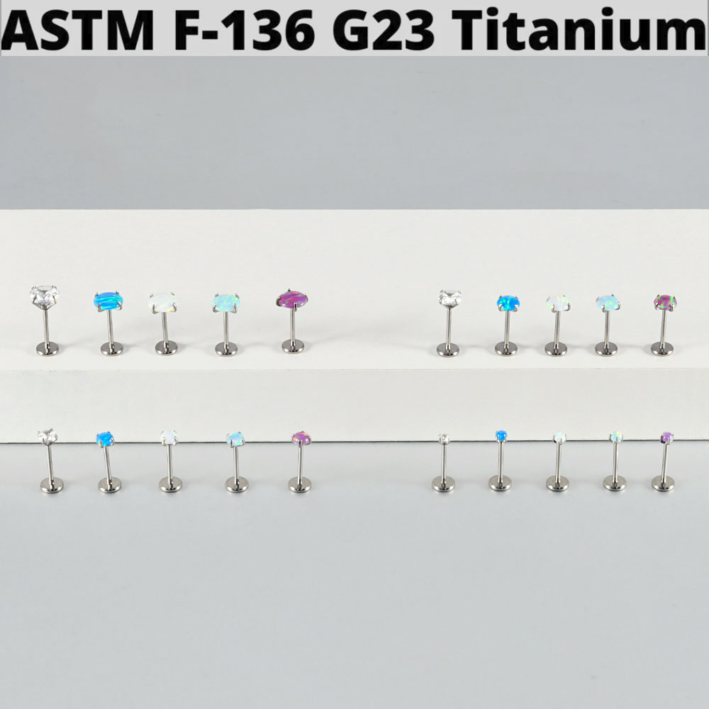 1PC G23 Titanium Gloss Round O - مراجعة Body Jewelry Threadless وسعره