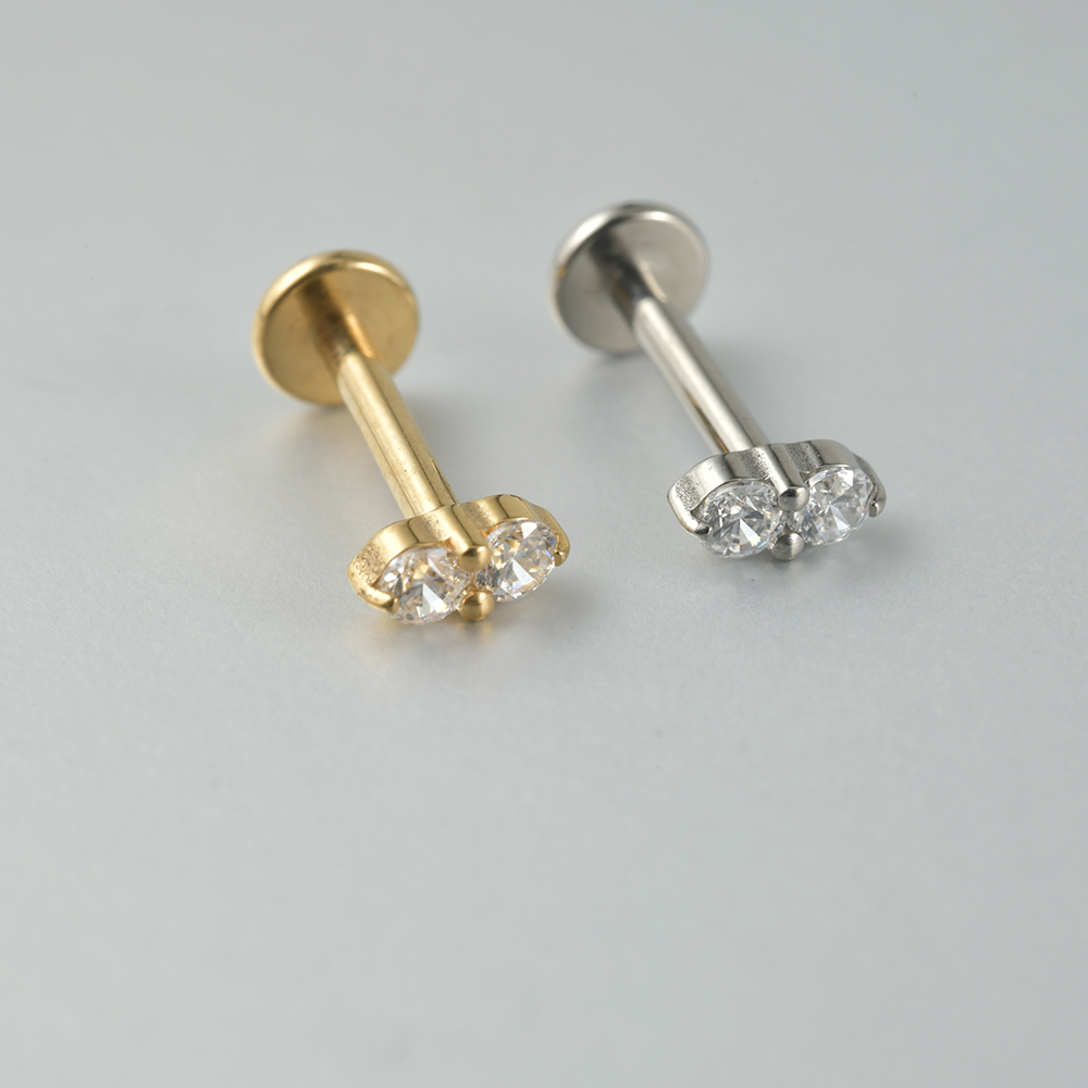 2-1PCS Titanium Daisy Sunflowe - مراجعة Body Jewelry Threadless وسعره