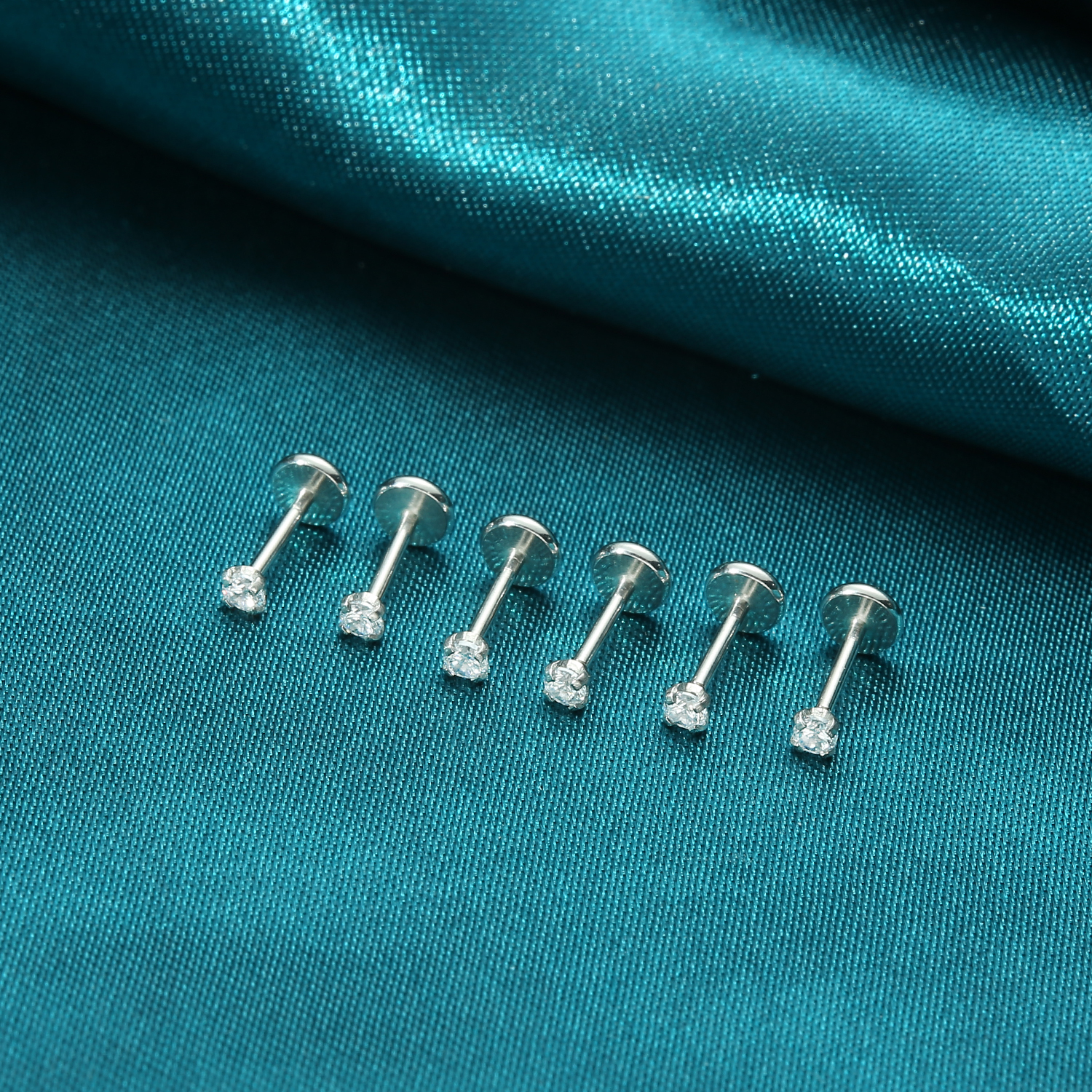 20G Flact Back Earrings Stud H - مراجعة Body Jewelry Threadless وسعره