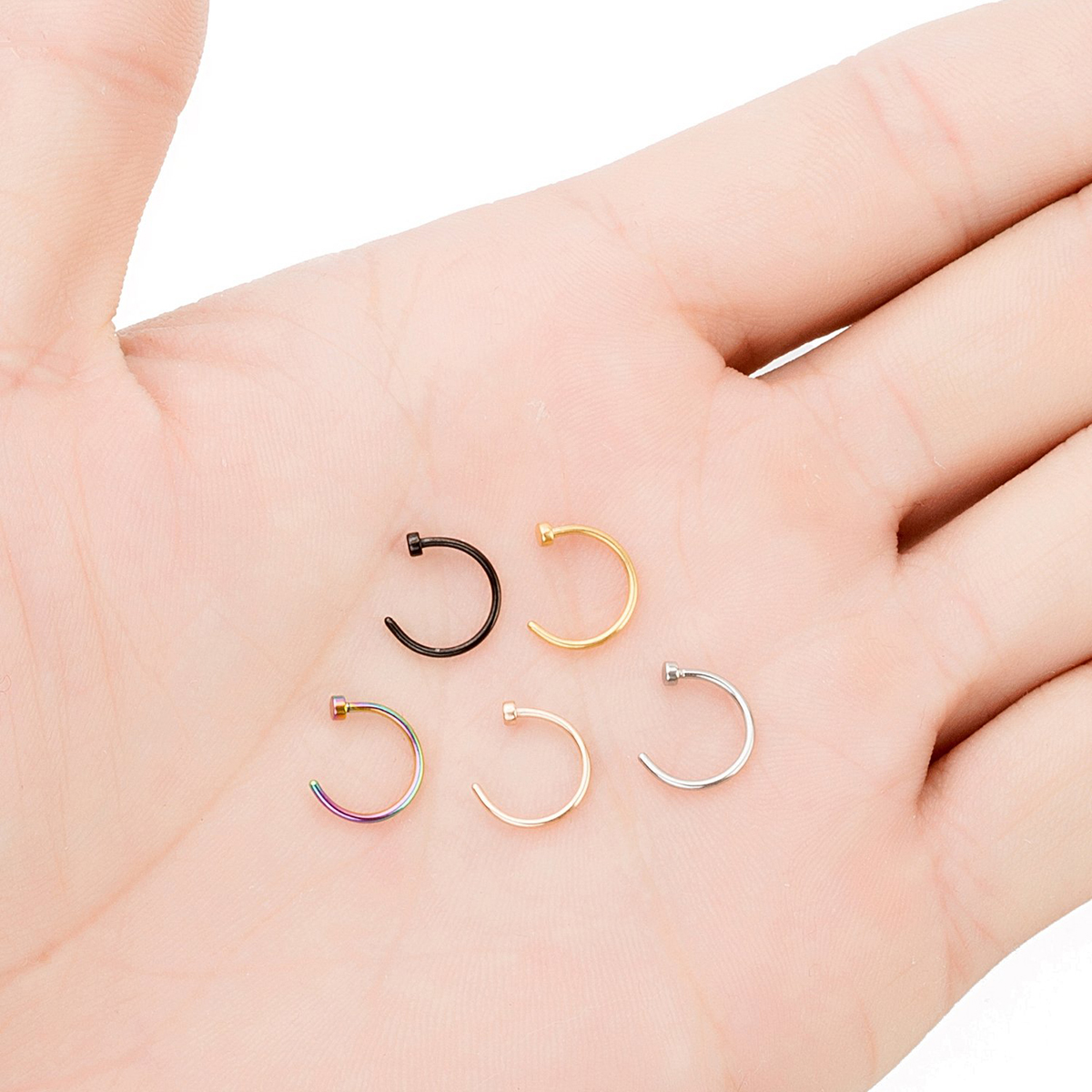 2-10pcs Non Piercing Fake Nose - مراجعة Conch Earring Hoop وسعره
