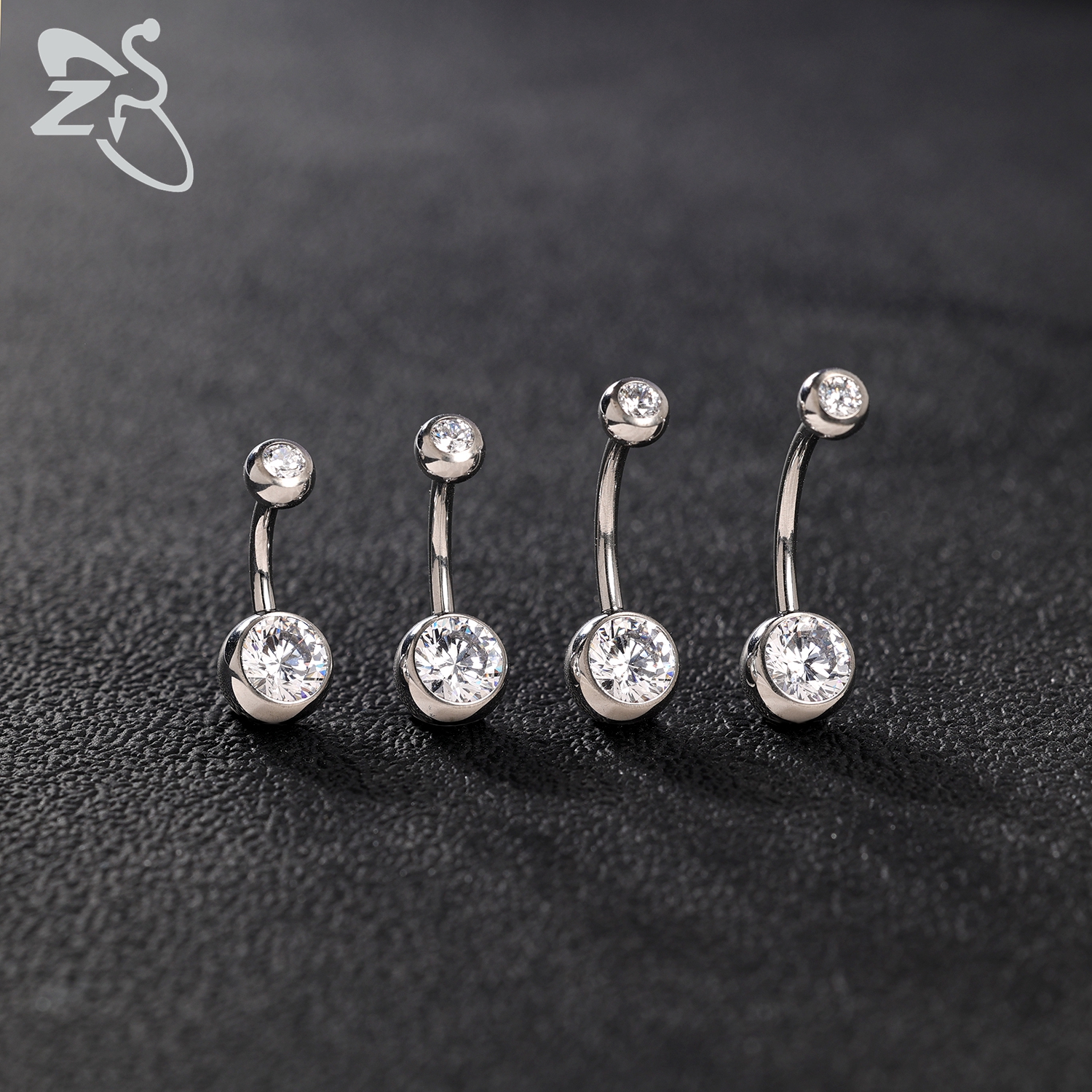 ZS 1PC 14G G23 Titanium Belly  - مراجعة Body Jewelry Internally Threaded وسعره