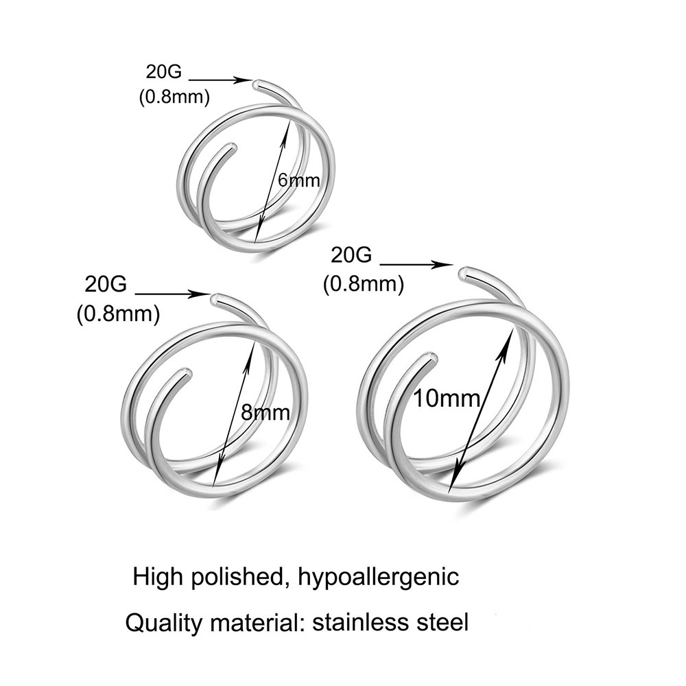 1PC Stainless Steel 316 Double - مراجعة Body Jewelry And Piercing وسعره