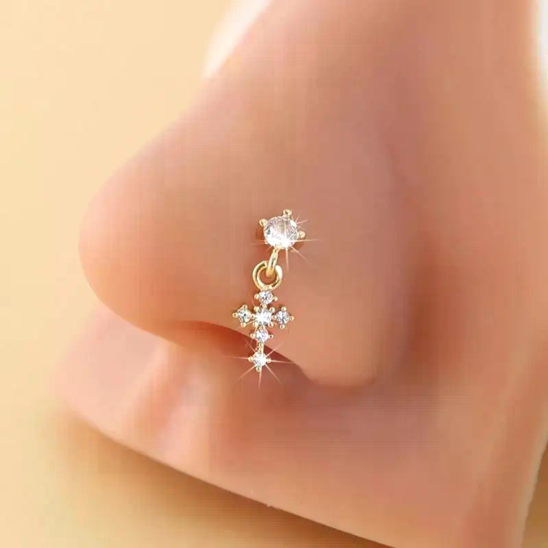 Dangle Nose Rings For Women Cr - مراجعة Body Jewelry And Piercing وسعره