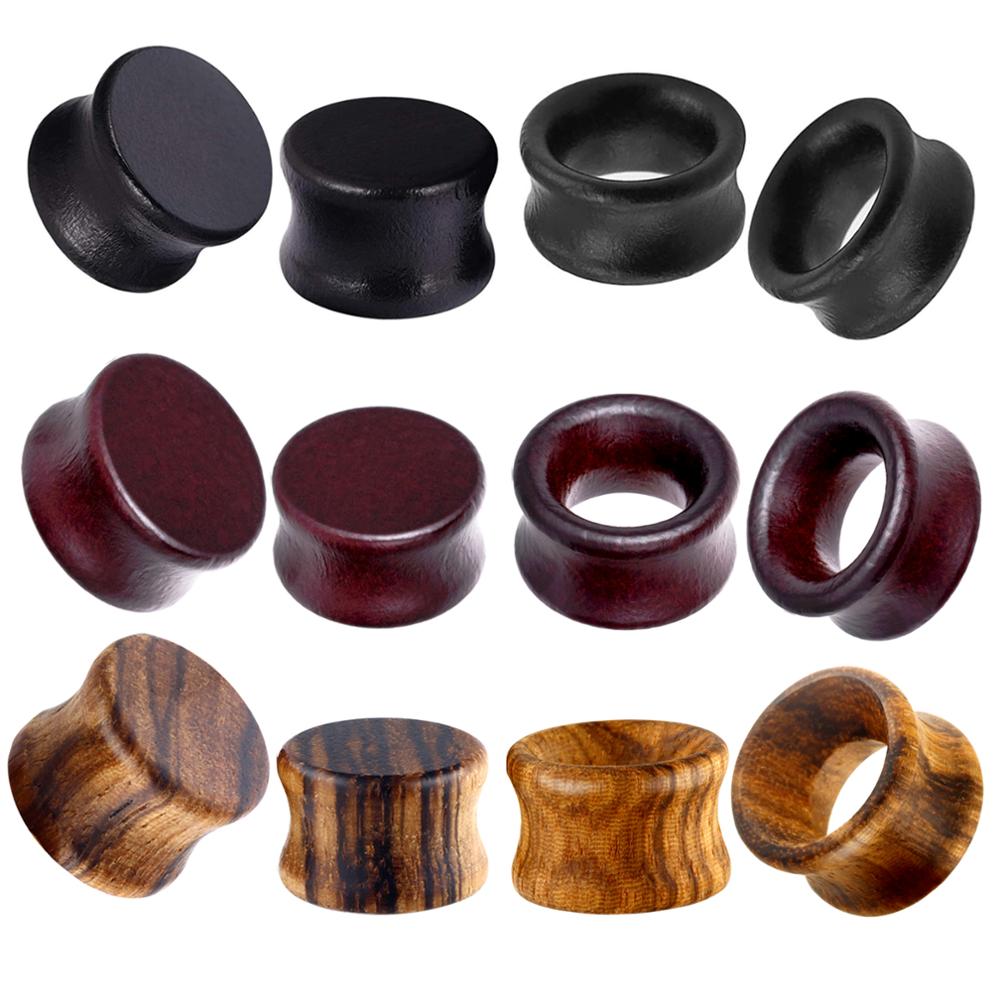 JUNLOWPY 2g 0g 00g Wood Flesh  - مراجعة Body Jewelry Ear Plugs وسعره