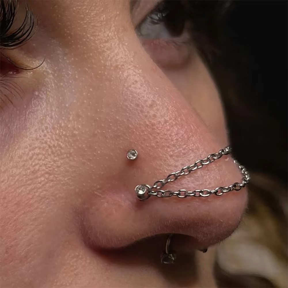 Fashion Titanium Nose Chain Th - مراجعة Body Jewelry And Piercing وسعره