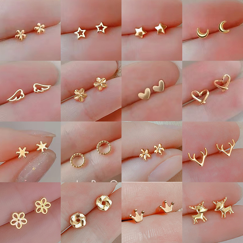 925 Silver Needles Gold Color  - مراجعة Body Jewelry Hypoallergenic وسعره