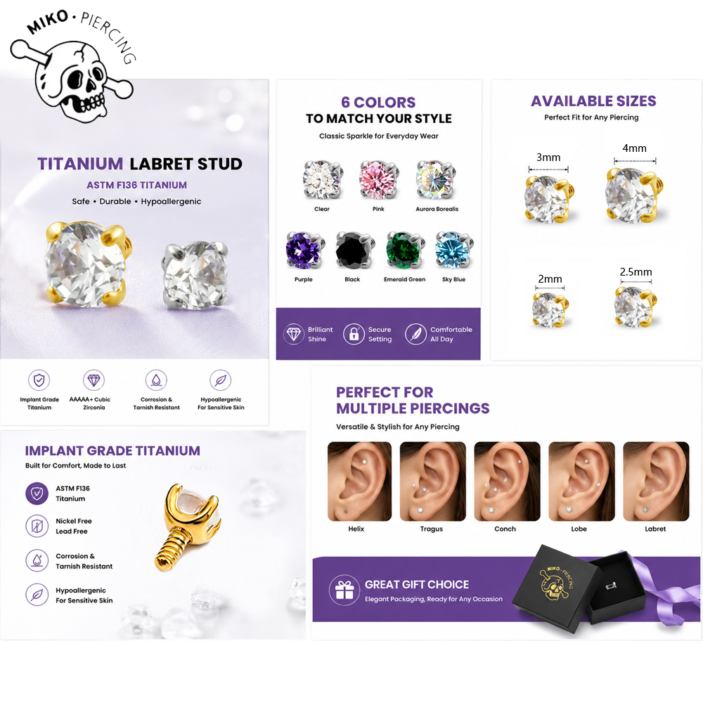 10pcs G23 Implant Grade Titani - مراجعة Body Jewelry Implant Grade وسعره