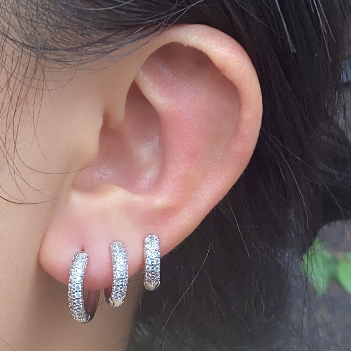 2024 Fashion Double Row Zircon - مراجعة Conch Earring Hoop وسعره