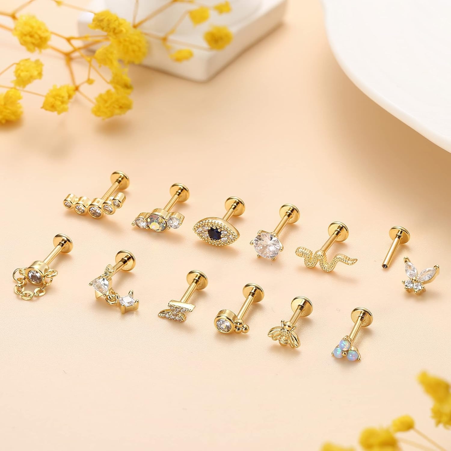Bobisty 1Pc Cartilage Earrings - مراجعة Tragus Flat Back وسعره