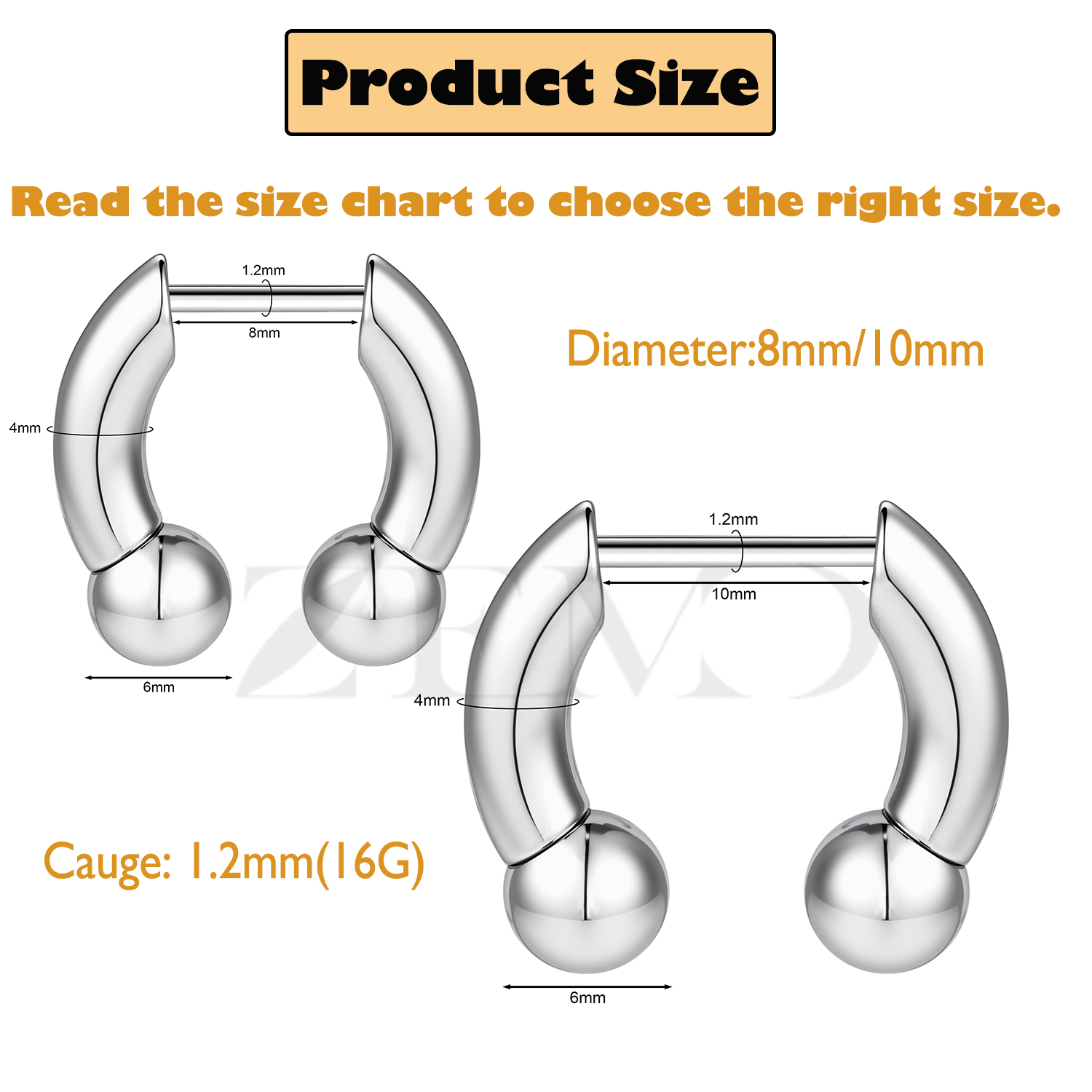 ZEMO 1 PC 16G Stainless Steel  - مراجعة Body Jewelry Threadless وسعره