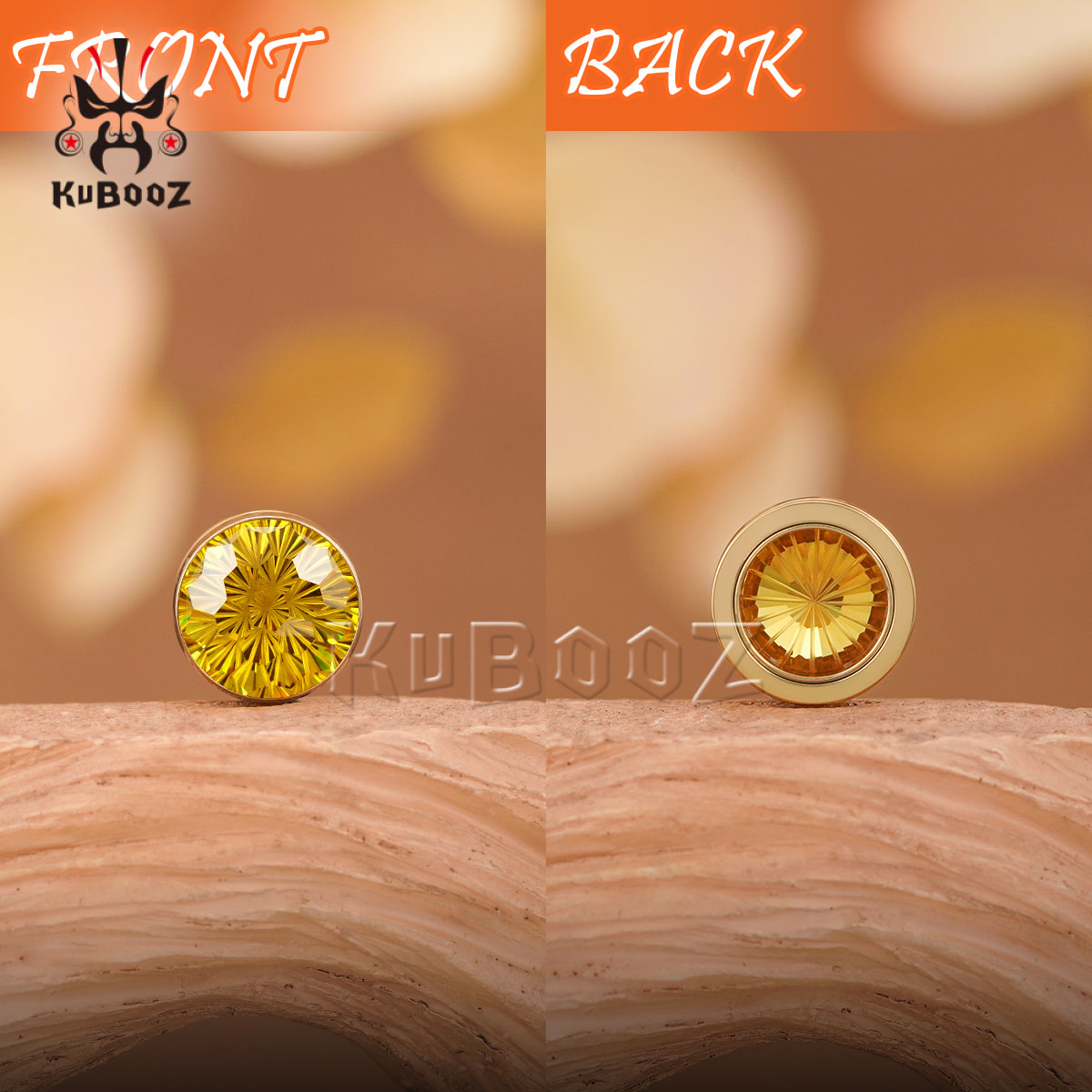 2PCS Shiny Yellow Crystal Diam - مراجعة Yellow Body Jewelry وسعره